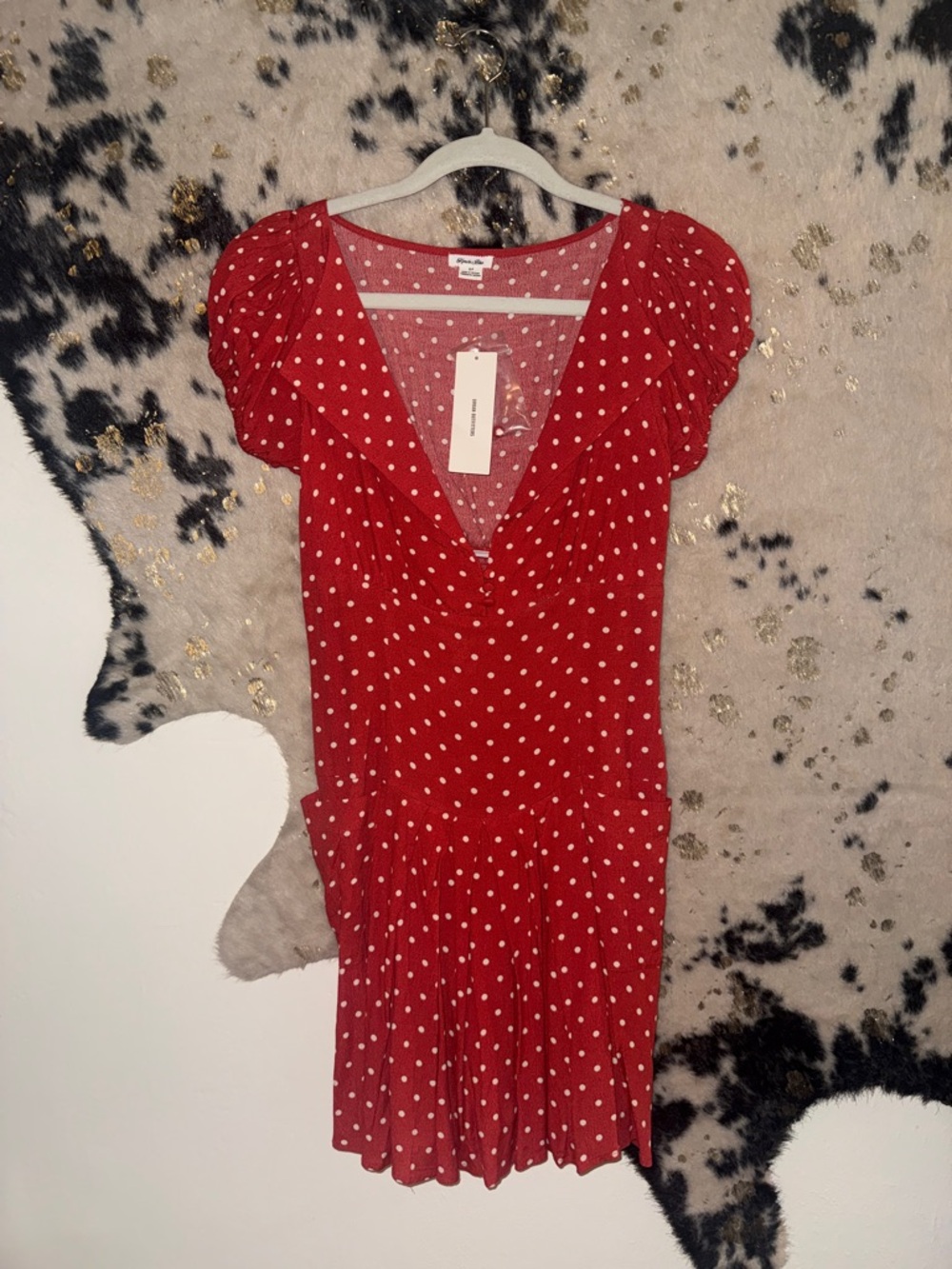 Kimchi Blue Red Polka Dot Mini Dress